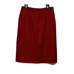 Vintage Pendleton Pencil Skirt Womens Size 14 Wool Academia Red USA Made